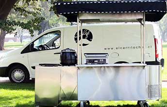 Carrito de comida para matrimonio, fiesta o evento