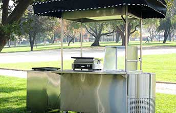 Carrito de comida para matrimonio, fiesta o evento