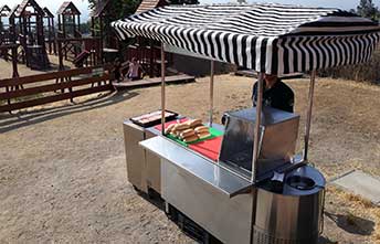 Carrito de comida para matrimonio, fiesta o evento