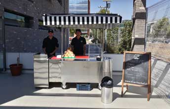 Carrito de comida para matrimonio, fiesta o evento