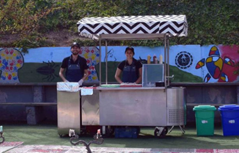 Carrito de comida para matrimonio, fiesta o evento